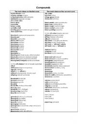 English worksheet: Compounds