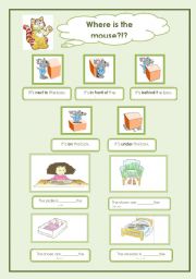 English Worksheet: Prepositions of Place