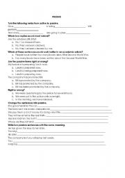 English Worksheet: Passive - practice test