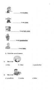 English worksheet: English test 1º grade 2/3