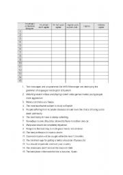 English Worksheet: Giving opinions discussion worksheet