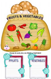 English Worksheet: Fruits and Vegies