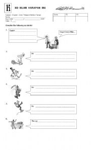 English Worksheet: describing accident