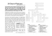 English Worksheet: 29 Days of February