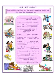 English Worksheet: OUR LAST HOLIDAY