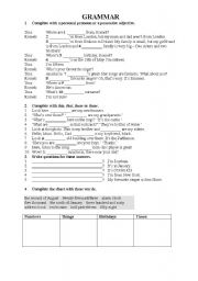 English Worksheet: Different tasks