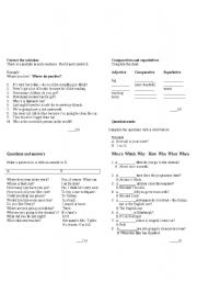 English Worksheet: Test - Elementary Headway