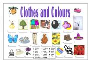 English worksheet: Clothes and Colours
