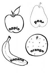 English worksheet: fruits