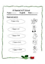 English worksheet: verb have