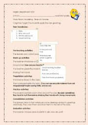 English worksheet: First Lesson