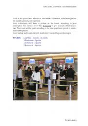 English Worksheet: Picture Description - Airport check-in