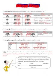 English Worksheet: adjective degrees