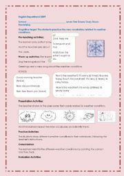 English Worksheet: Lesson plan about weather conditions
