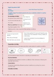 Lesson plan about weather conditions