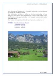 English Worksheet: Describing a picture - the countryside