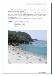 English Worksheet: Describing a picture - the beach