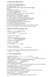 English Worksheet: practice future