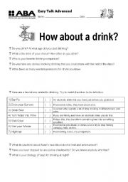 English Worksheet: How About a Drink - A debate over Brazils new Drinking&Driving law