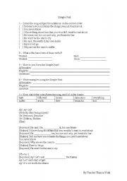 English Worksheet: Song - Simple past - Beyonce