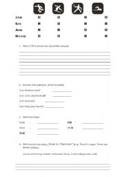 English worksheet: Test paper for beginners