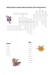 English worksheet: Crosswords