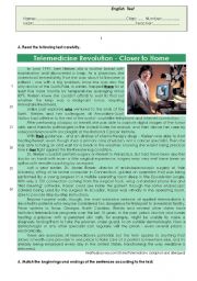 English Worksheet: Test - telemedicine