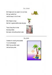 English worksheet: Pronounciation poems