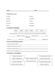 English worksheet: Helping around the house