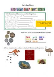 English Worksheet: Australian Money