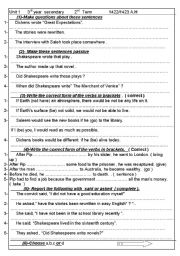 English Worksheet:  mixed activities