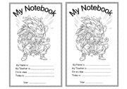 English Worksheet: Notebook cover page