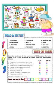 English Worksheet: the toys