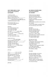 English worksheet: I dont wanna miss a thing - Aerosmith