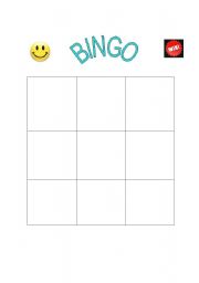 English Worksheet: Blank Bingo Boards - bingo templates
