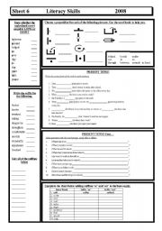 English Worksheet: Literacy Skills