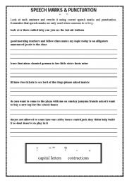 English worksheet: Punctuation