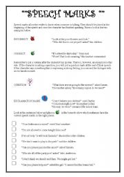 English Worksheet: Speech marks