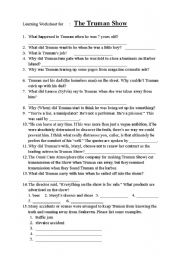 The Truman Show - Listening Worksheet