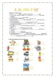 English Worksheet: a-an-some-any