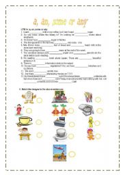 English Worksheet: a-an-some-any