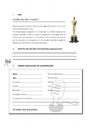 English Worksheet: TheOscars