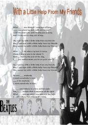 English Worksheet: Modal Auxiliaries: The Beatles - I get by with a little help from my friends