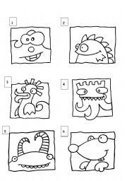 English Worksheet: Funny faces