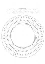 English Worksheet: Verb Spinner - 2 Pages