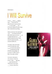 Mixed tenses & conditionals; Gloria Gaynor - I will survive