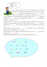 English Worksheet: Daily routines