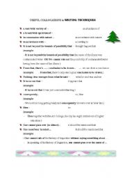 English Worksheet:  COLOCATIONS  useful for  -  writing techniques