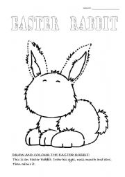 English Worksheet: EASTER RABBIT