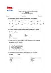 English worksheet: 4th Grade Quiz